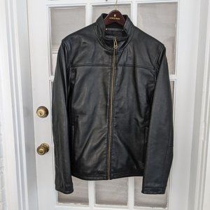 Cole Haan zip front leather jacket